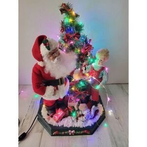 Holiday Creations 1996 santa tree gift kid animated musical Xmas